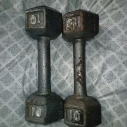 10lb hex dumbells