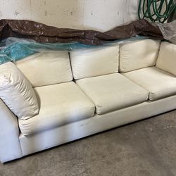 Cream Crate & Barrel couch