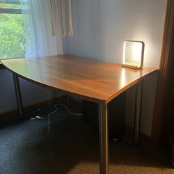 Asymmetrical Solid Wood Desk