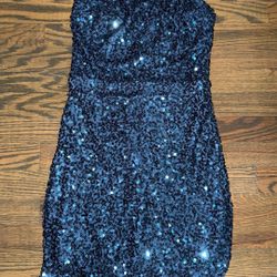 Blue Sequins Dress