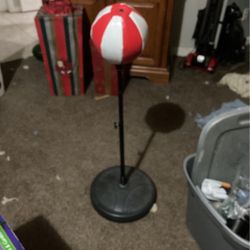 Child, punching bag