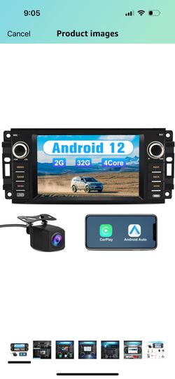 Android 12 Car Radio Stereo for Jeep Wrangler Dodge RAM Avenger Challenger Chrys