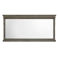 Home Decorators Collection Naples 60 in. W x 31 in. H Rectangular Wood Framed Wall Bathroom Vanity Mirror in Distressed Grey=Pal-589
