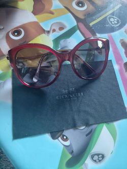 Coach New York Burgundy Cat-Eye Sunglasses
