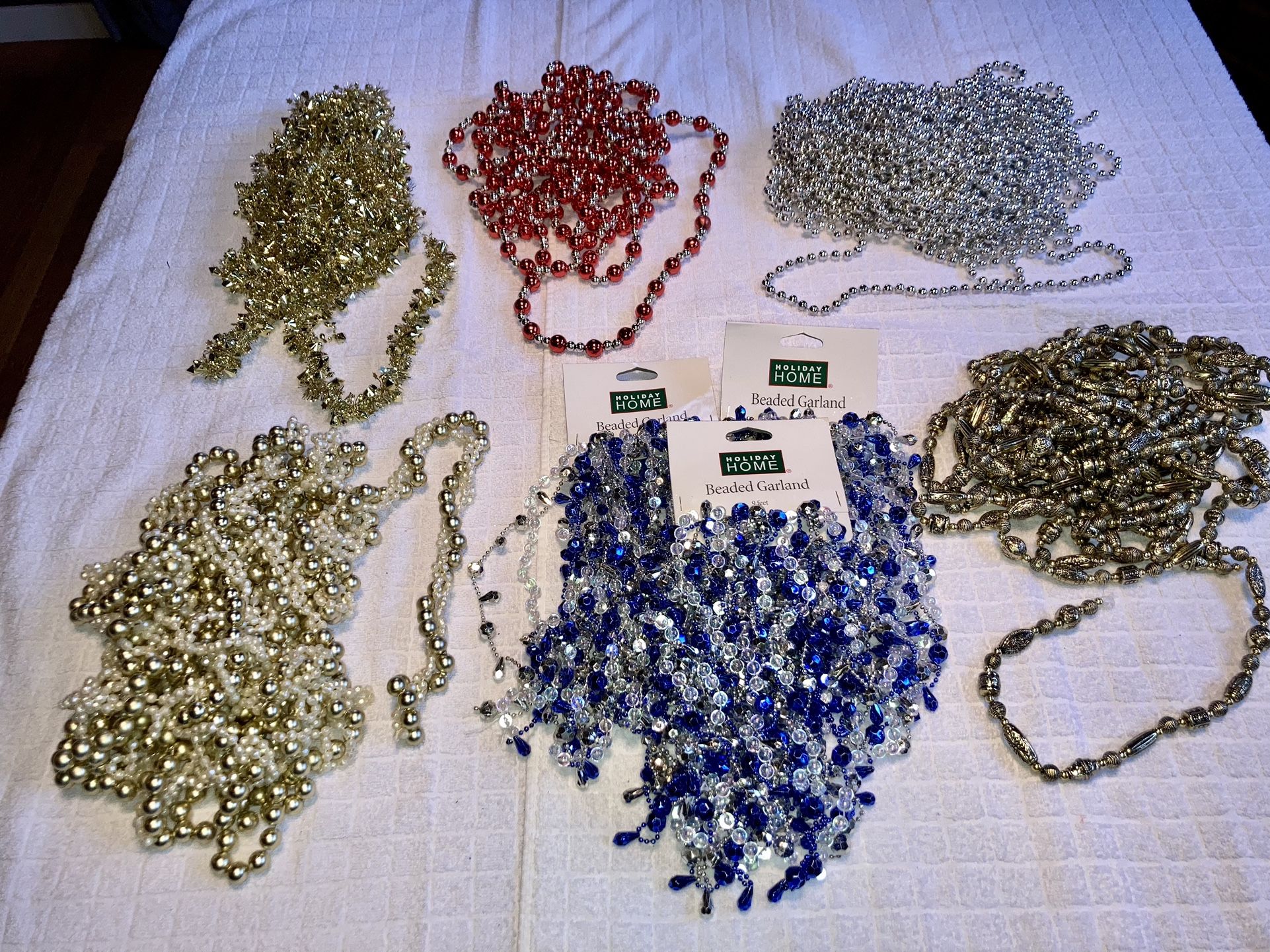 Beaded Holiday Christmas Garlands