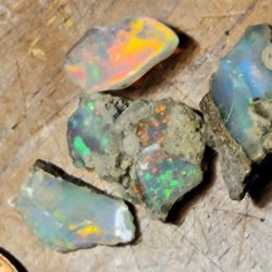 Lot Of 4 Natural Flashy Colorful Flashy Opal  