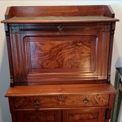 Antique 19th Century Renaissance Revival Writing & Storage Desk