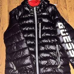 guess reflective puffer