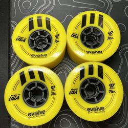 Evolve 97mm wheels - abec core electric skateboard