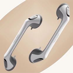 “New”(2 Pk) 16”. Bathroom Suction Cup  Bathroom Grab Bars(gray)