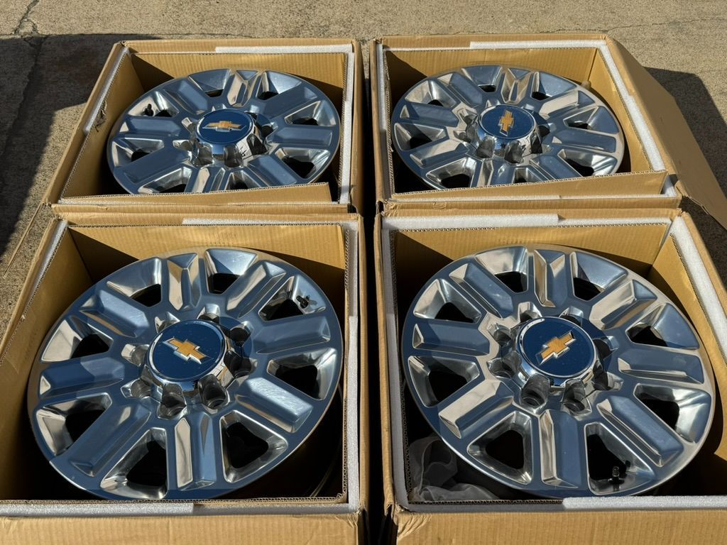 DELIVERY 2U (4) 20" CHEVY 2500HD 3500 FACTORY OEM WHEELS RIMS HIGH COUNTRY POLISHED