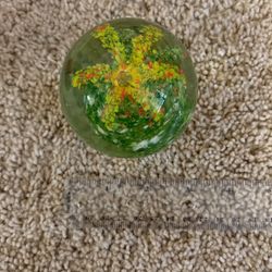 Green and Yellow Paperweight 