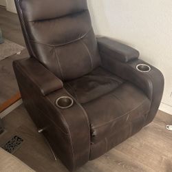 Reclining Chair- Dark Brown (Good Condition) 