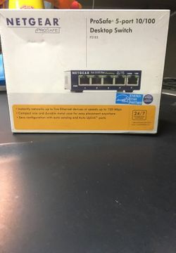 Netgear prosafe 5-port 10/100 Desktop Switch New