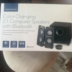 🎶 Bluetooth Color-Changing 2.1 Computer Speakers – Wired & Wireless