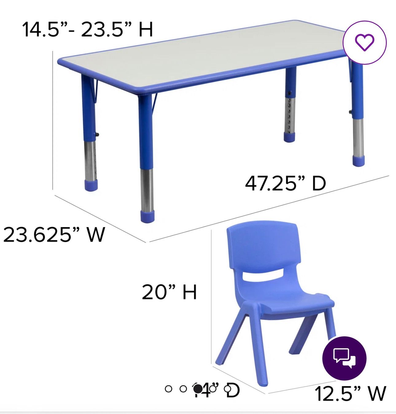 Daycare table & chairs