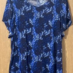 LuLaRoe blue Olive style shirt