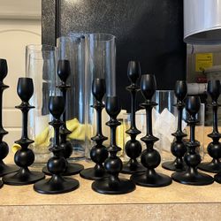 Black Candle Holders 13pc. $60