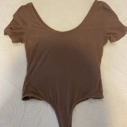 Womens Brown Bodysuit Top Size M