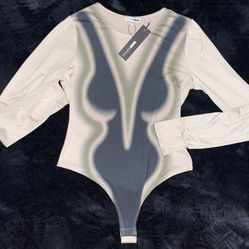 Nude Thermal Body Print Bodysuit 