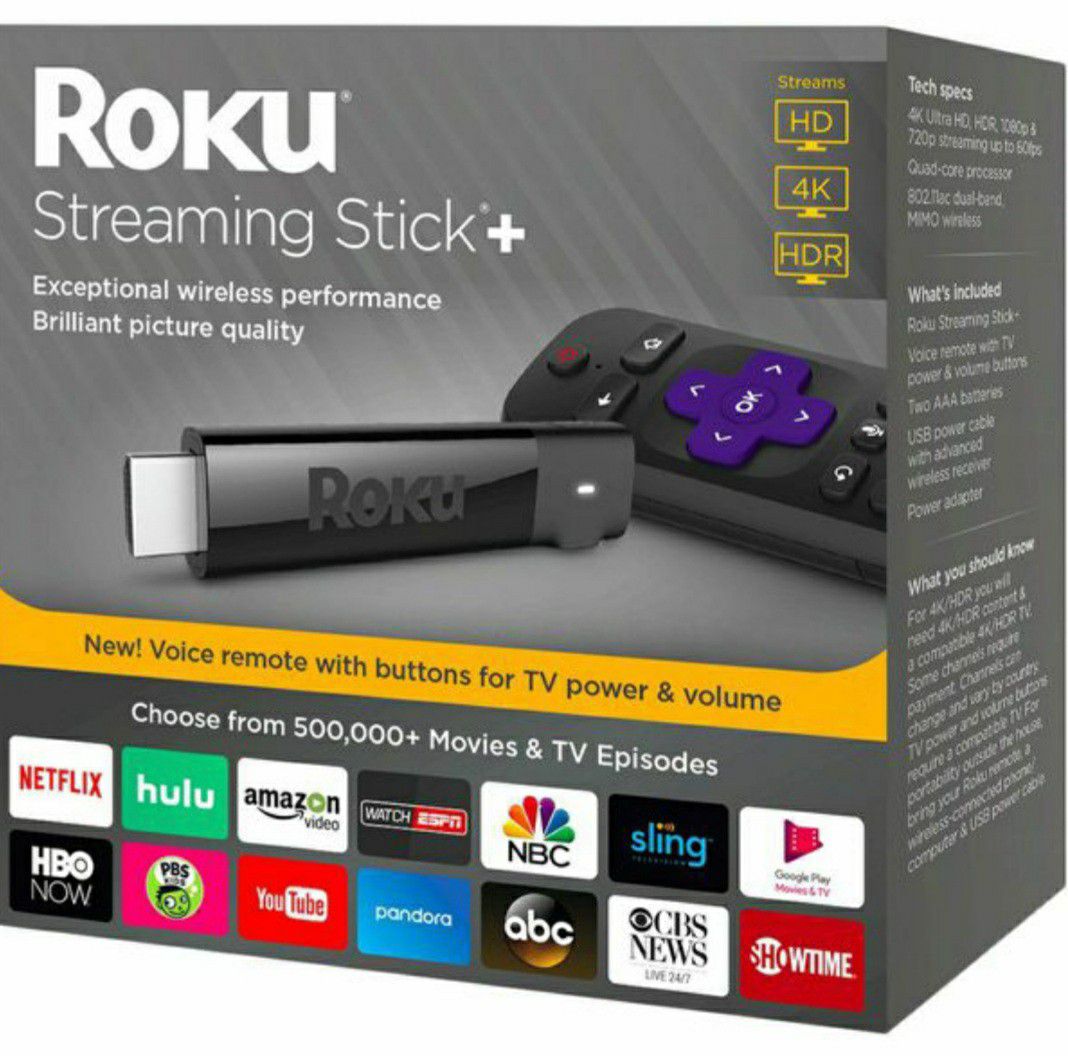 ROKU STREAMING STICK + 4K HD HDR