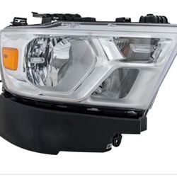 2019-2024 Ram 1500 - Passenger And Driver Headlights, with Bulb, Halogen, Clear Lens