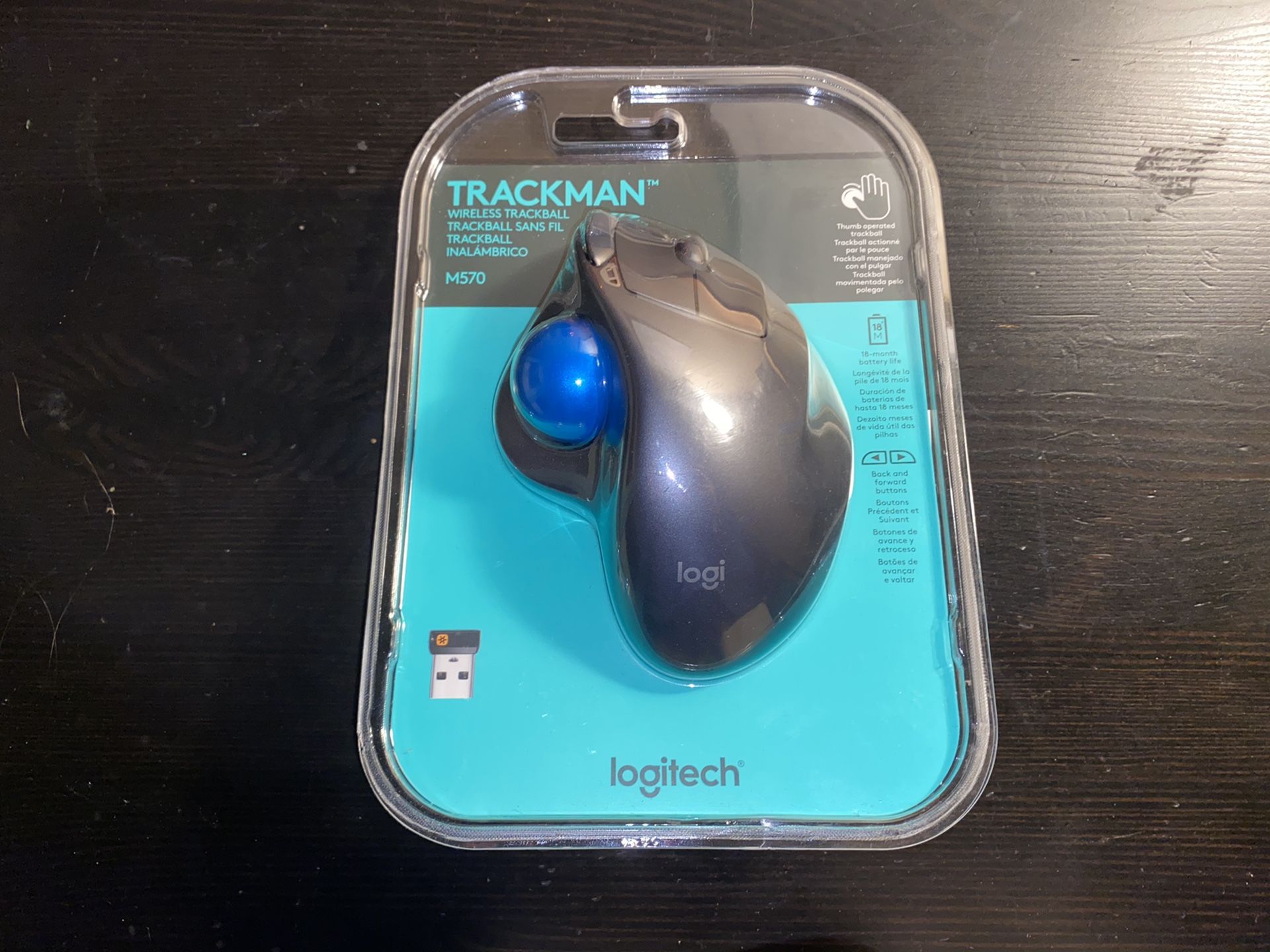 TRACKMAN Logitech wireless mouse/controller