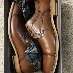 9.5 Stacy Adams Cognac Dress Shoes