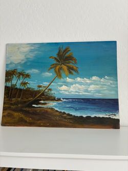Original vintage Hawaiian painting by Edna Fersch