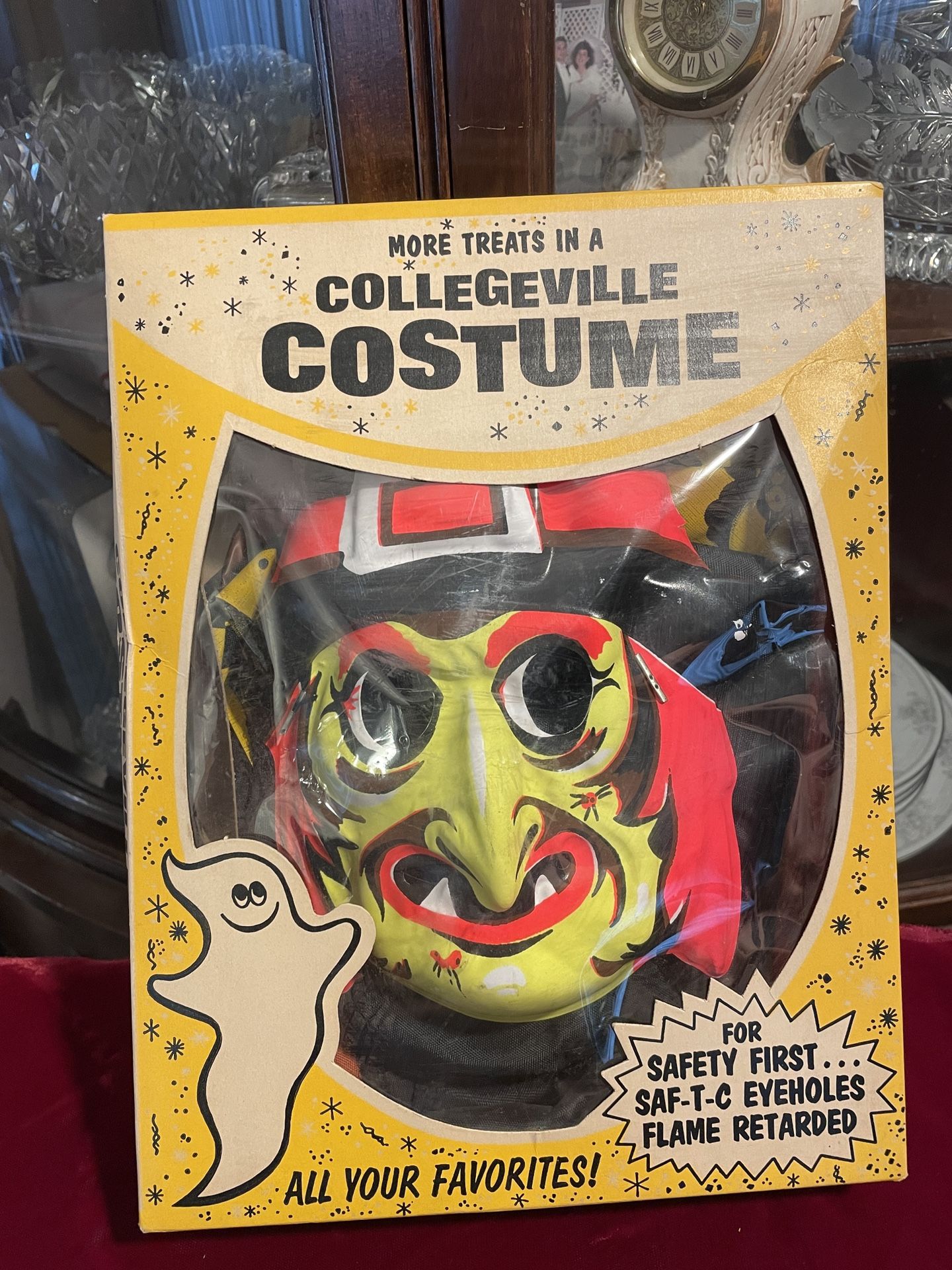 Vintage HALLOWEEN MASK WITCH W/ Costume