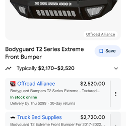 Front aftermarket bumper brush guard