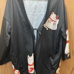 Kimono Style Cat Shirt