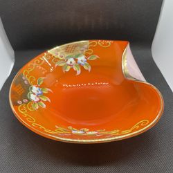 Vintage Czech Bohemian Glass Dish 