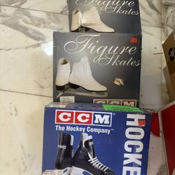 Figure Skates And Hockey Skates