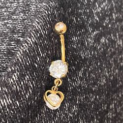 14k Gold Belly Ring 