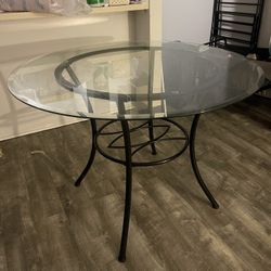 Circular Glass Dining Table