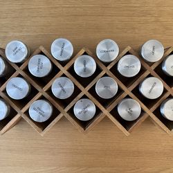 18-Jar Spice Rack with Stainless Caps