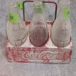 Aluminum  Coca~Cola Bottle Caddy  w 6 Bottles