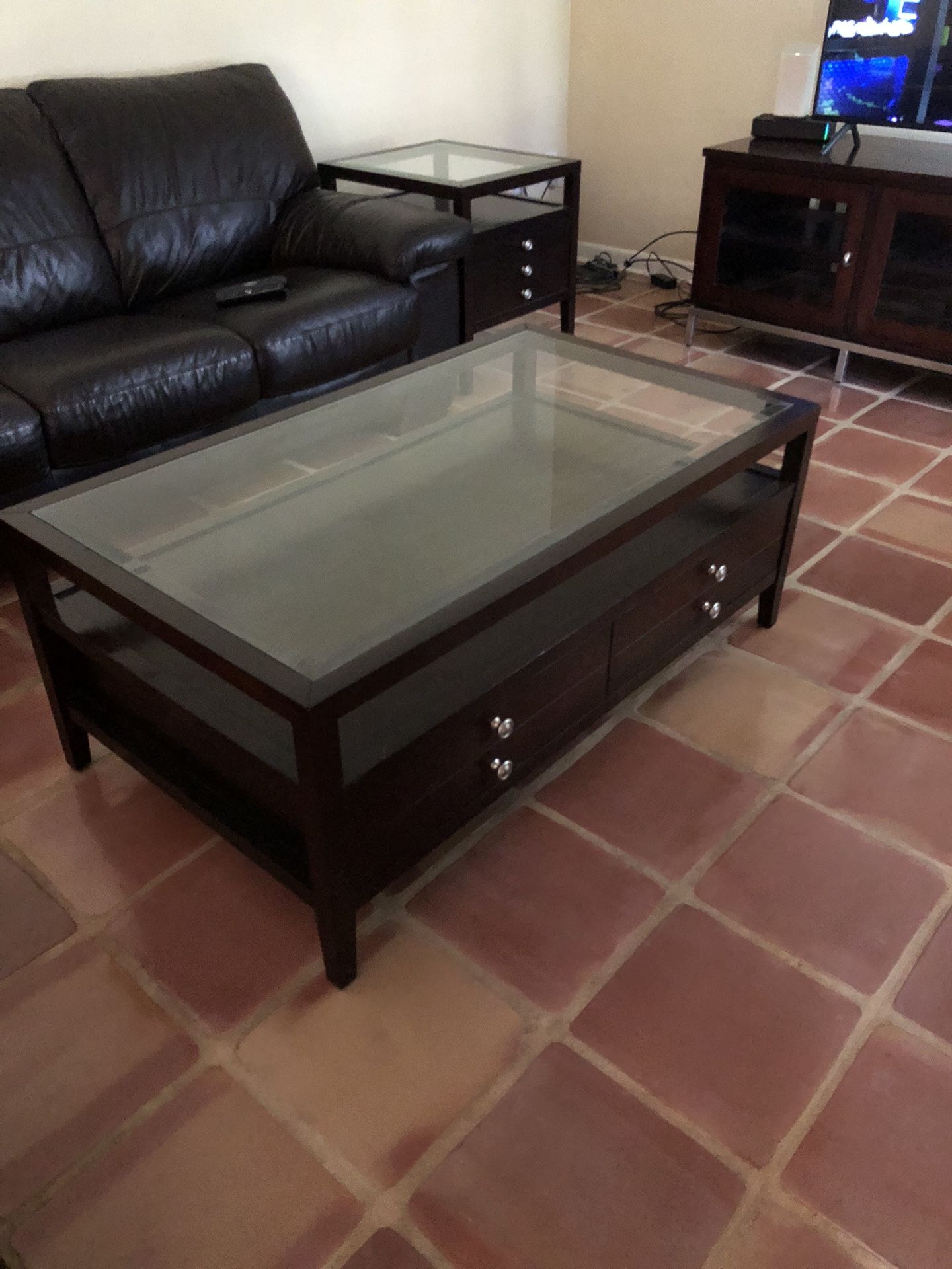 Coffee Table And 2 End Tables