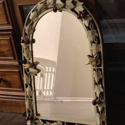 Vintage Italian Metal Tole Mirror