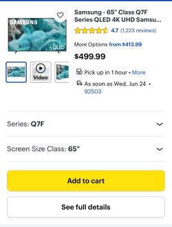 Samsung 65” 4k tv
