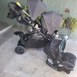 2 In 1 Graco Grow With Me Stroller & Infant Car Seat
