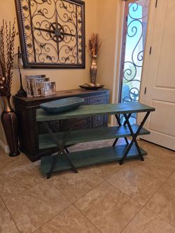 Southwest style 3 shelf side table