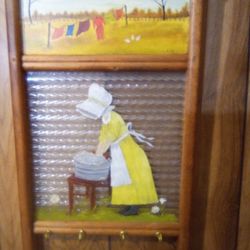 Antique Scrub/Wash board Hand Painted 