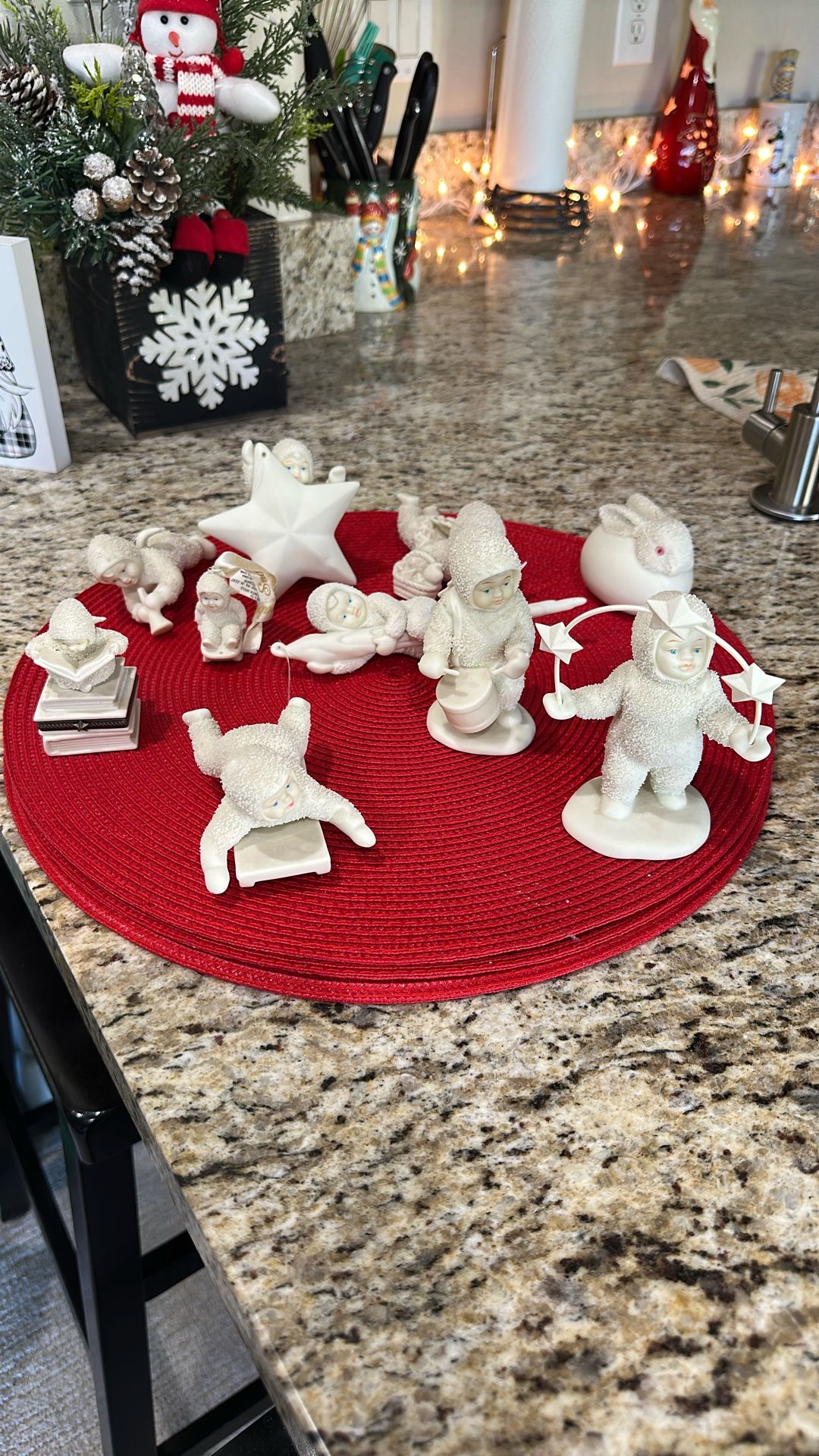 Snowbaby Christmas Ornaments, Figurines And One Easter Figurine 