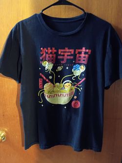 "Neko Space - Ramon Adventures" Black T-shirt Design by Sachpica Platform Thread less and Tee Public  Size: Medium