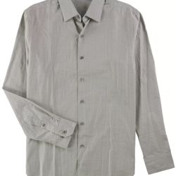 Men’s Tasso Elba Supima Cotton Checkered Shirt Size L