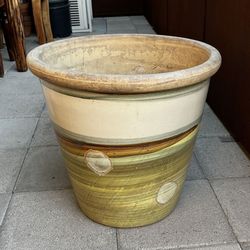 Ceramic Glazed Flower Pot - Large