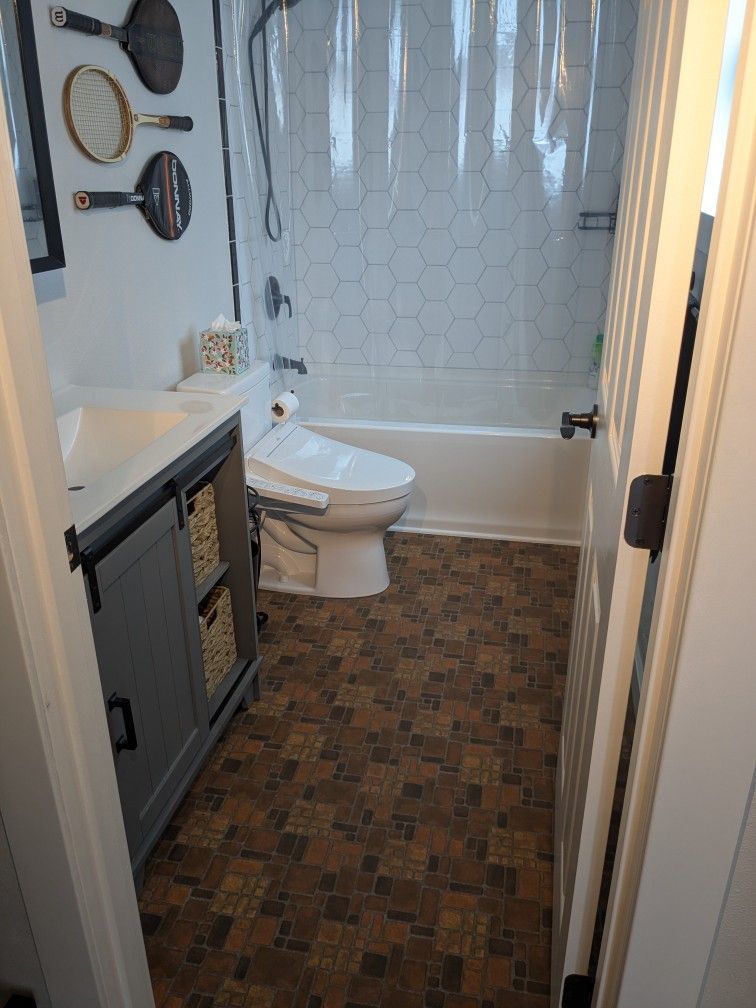 Armstrong Vinyl Roll Heritage Brick Coral And Dusk Colors