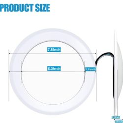 6” Dimmable LED Flush Mount Disc Lights, 16.5W, 1000Lm, 5000K